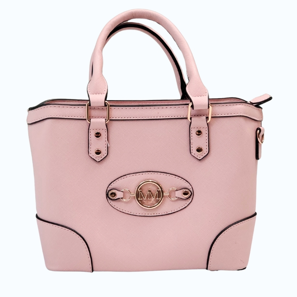 Marilyn Monroe Handbag Small Soft Pink Tote Faux Leather Gold Accents LIKE NEW